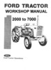 Thumbnail Ford 5000 Series Vintage Tractor Illustrated Parts Manual.