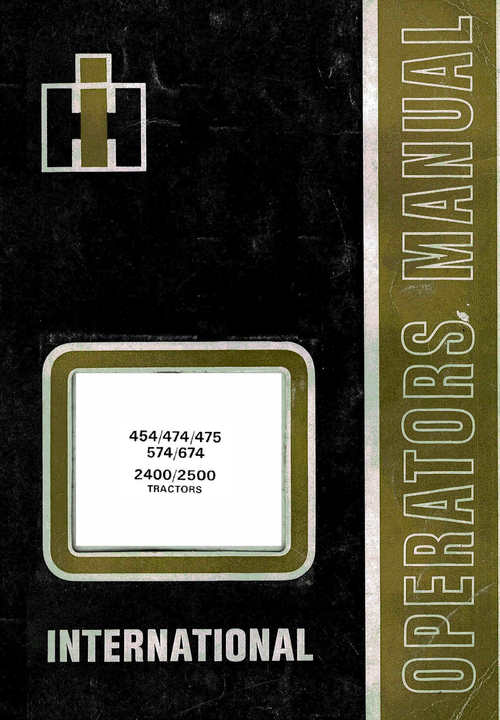 Product picture International Harvester 85 Series  Tractor Operation Manual 