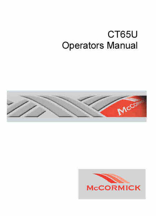 Product picture McCormick  CT Series Operation Manual Models CT28 CT36 